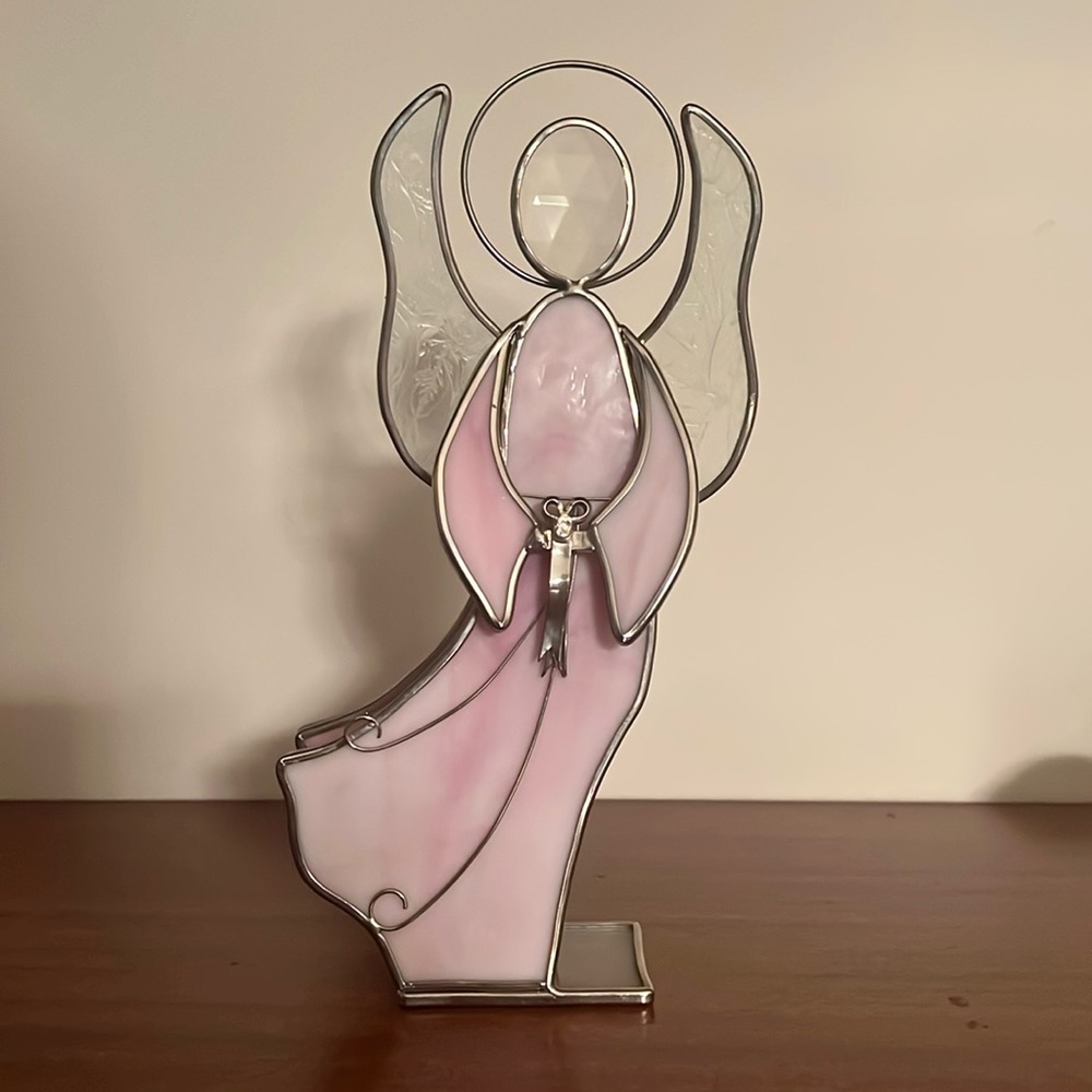 Vintage Glass House Studio pink angel